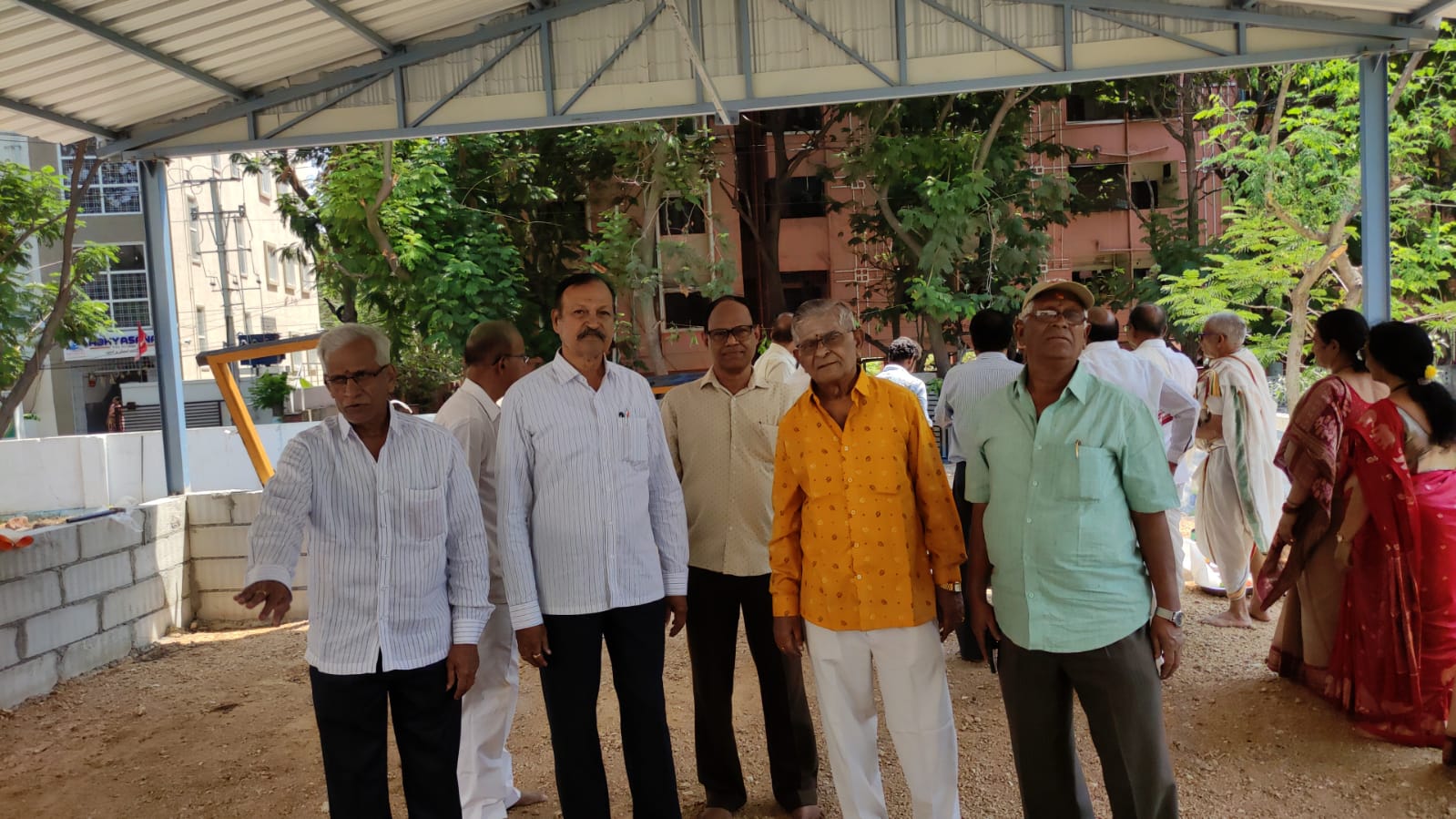  Errection of main door on 2024-04-26 at 9. 45 AM in the building of Senior Citizen Association site,HTC 